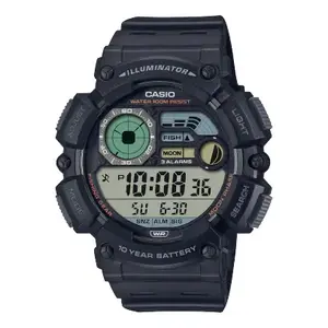 Wrist Watch CASIO WS-1500H-1AV Male Resin Case Black, CR2032 battery, 10-year life