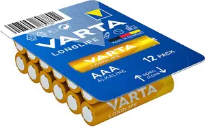 Одноразовая щелочная батарейка Varta BV-LL 12 AAA 1,5 В, упаковка 12 шт.