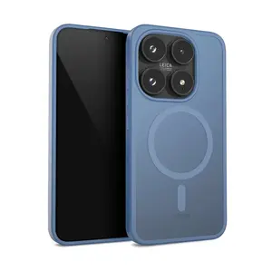 Crong Hybrid Matte Magnetic Case for Xiaomi 17, Blue Translucent