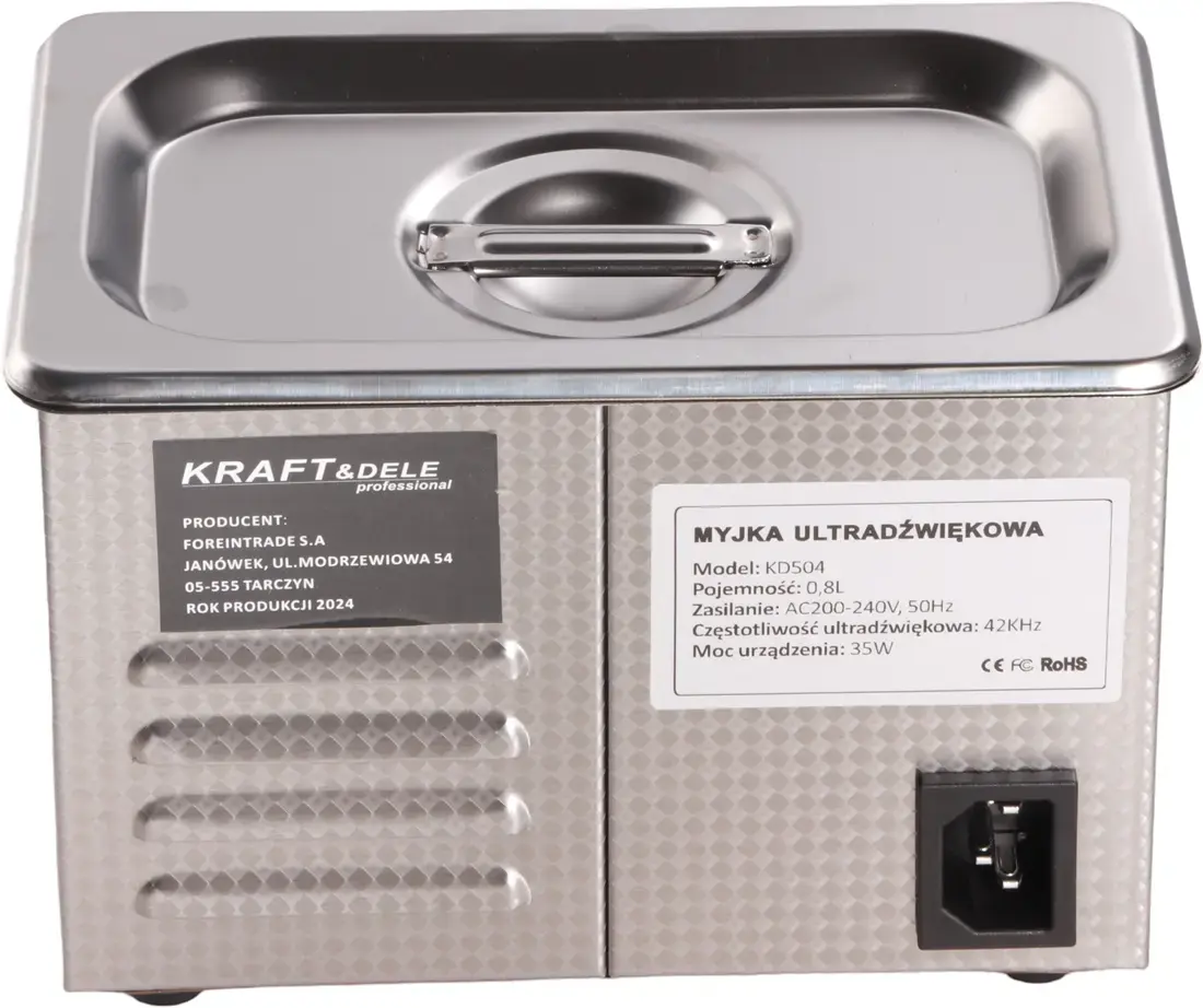 Ultrasonic Cleaner Kraft&Dele 0.8L 48kHz 40W Photo 3