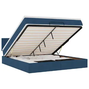 Кровать VidaXL 3312207 с матрасом, односпальная 100×203 см, нагрузка 140 кг, обивка из ткани