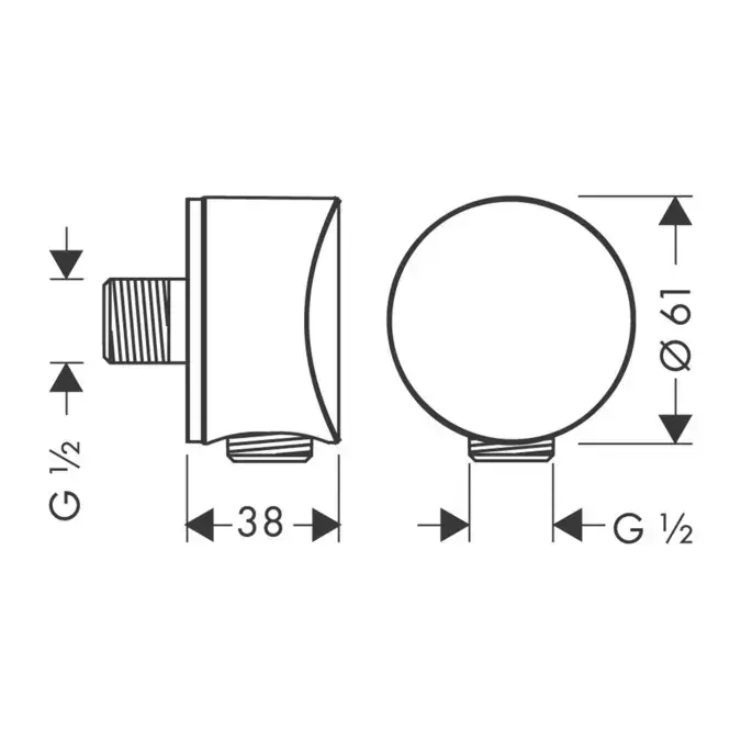 Hansgrohe FixFit угловое соединение 26453000 Photo 6
