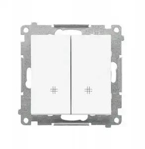 Kontakt-Simon Simon 55 двойной перекрестный модульный выключатель 10 A 250 V~ быстрозажимы Белый матовый
