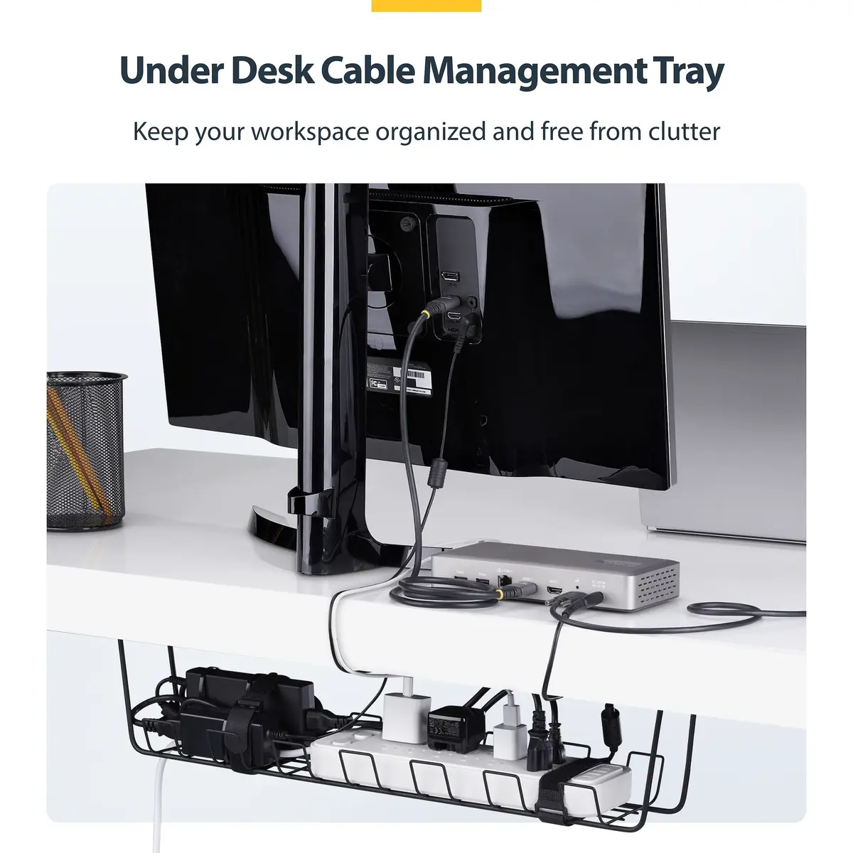 StarTech S1MB-DESK-CABLE-TRAY Kabeļu organizators Photo 4