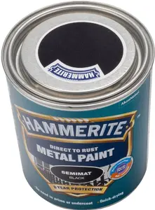 Краска по металлу Hammerite Silkemat, черный, 750 мл