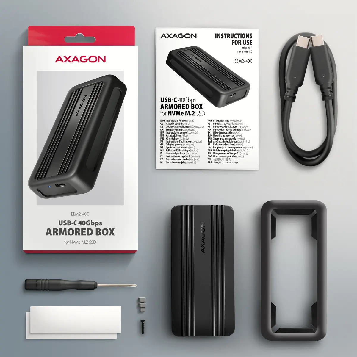 AXAGON EEM2-40G M.2 NVMe SSD Enclosure USB-C Photo 12