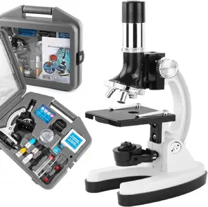 Retoo Optical Microscope with 300x, 600x, and 1200x Magnification and Accessory Kit