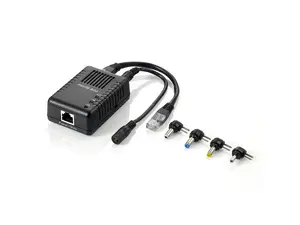 LevelOne POS-1002 Fast Ethernet PoE Splitter, 802.3af, 5-12V DC Output
