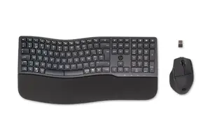HP 680 Comfort Dual-Mode Wireless Keyboard and Mouse Combo, Full-size, AZERTY Belgian Layout, Black