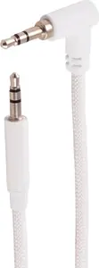 ShiverPeaks Audio Cable, 3.5mm Angled to Straight TRS Plug, 2m, White