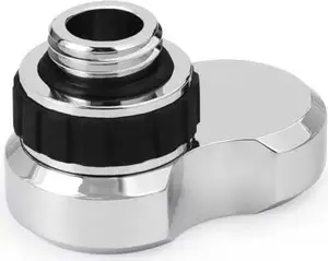Alphacool Apex Grip Offset Adapter 16mm G1/4 Male to G1/4 Female Rotatable Chrome