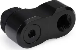 Alphacool Apex Grip Offset Fitting 27mm 2x 90° G1/4 Male to Female Rotatable Black
