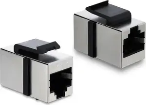 Модуль Delock Keystone RJ45 гнездо на RJ45 гнездо Cat.6 экранированный металлический