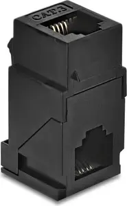 Delock Keystone Module RJ14 to RJ14 Coupler 90° Angled Cat.3 Black