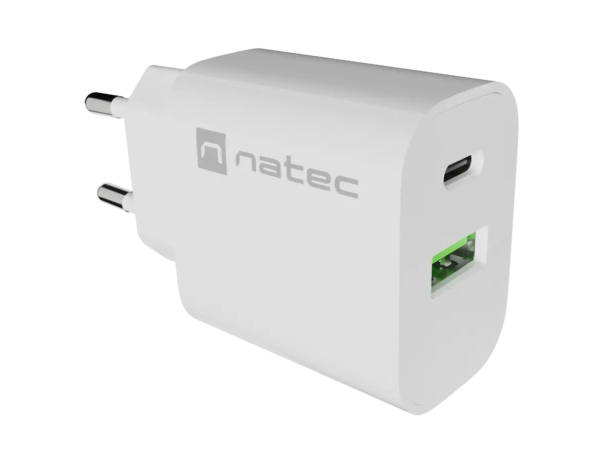 Natec Ribera 20W USB-A un USB-C sienas lādētājs Photo 6