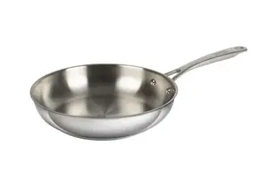 KUHN RIKON Allround Uncoated Frying Pan Set, 24 cm and 28 cm, Stainless Steel