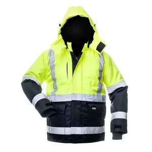 Сигнальная куртка из канваса WJ-8946 желто-синяя XXL