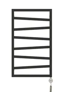 Электрический полотенцесушитель ZIGZAG 835x500 с маслом, металлик серый