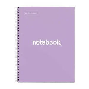 MAUL A460533 A4 Writing Notebook, 80 Sheets, Squared, Hardcover, Purple