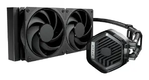 Cooler Master MasterLiquid ATMOS Stealth Liquid CPU Cooler, 120mm Fans, Black