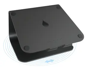 Rain Design mStand360 Rotating Aluminum Laptop Stand for MacBooks and Notebooks up to 15 inches, Black