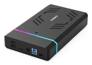 Inateck FE3003 HDD/SSD Enclosure for 2.5/3.5 inch SATA Drives, USB 3.2 Gen 1, Black