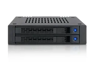Icy Dock MB742SP-B Dual Bay 2.5-inch SAS/SATA HDD/SSD Mobile Rack for 3.5-inch Drive Bay