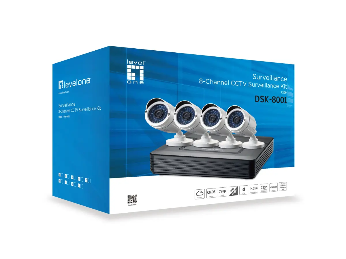 Комплект видеонаблюдения LevelOne DSK-8001, 8 каналов Photo 2