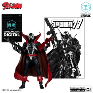 McFarlane Toys Spawn 77 Action Figure Red Platinum Edition with Comic and Digital Collectible