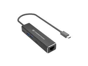 Conceptronic ABBY14B 2.5G Ethernet USB 3.2 Gen 1 Adapter with 4-Port USB Hub