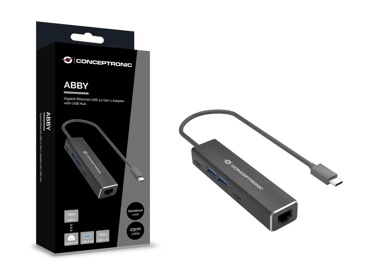 Conceptronic ABBY14B 2.5G Ethernet USB 3.2 Gen 1 Adapter Photo 3