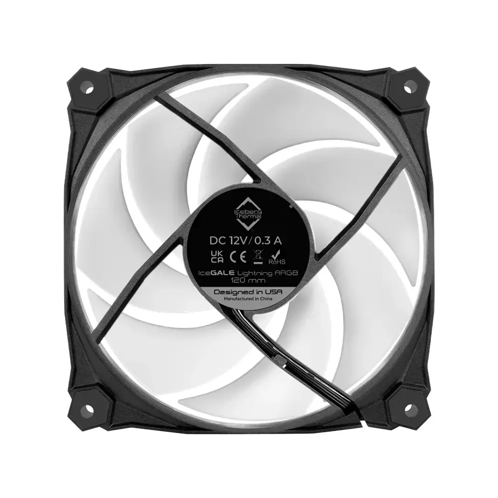 Iceberg Thermal IceGALE Lightning ARGB 120 mm ventilators, 3 gab. Photo 8