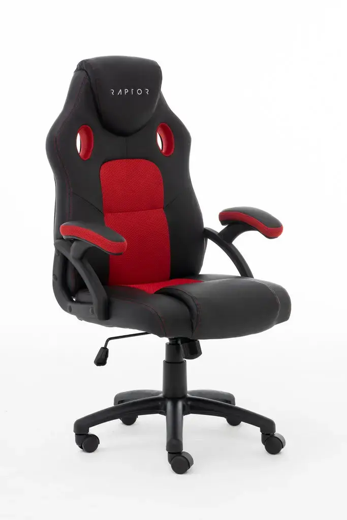 Raptor Gaming GS-40 PC Gaming Chair - Black/Red Photo 2