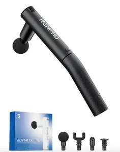 Renpho Extend Massage Gun, 4 Heads, Battery Powered, Black