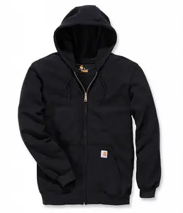 Carhartt Midweight džemperis ar rāvējslēdzēju un kapuci, melns