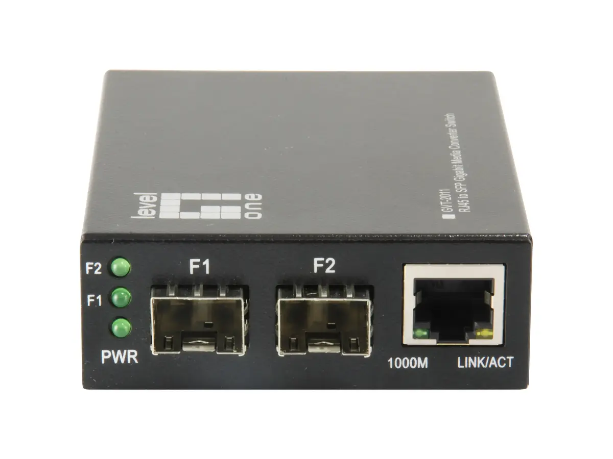 LevelOne GVT-2011 Gigabit Media Converter | RJ45 to 2xSFP Photo 2