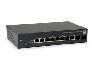 LevelOne GEP-1051 10-Port Web Smart Gigabit PoE Switch with 8 PoE Ports and 2 SFP Slots