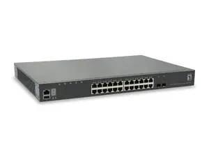 LevelOne KILBY GTL-2881 28-portu L3 Lite pārvaldāms gigabitu komutators ar 2 x 10GbE SFP+ un 10GbE moduļa slotu