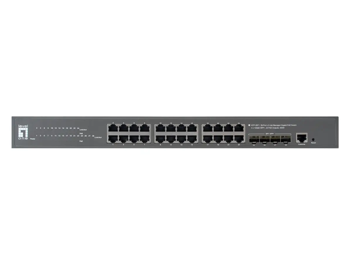 Управляемый коммутатор LevelOne GTP-2871 L3 24-Port PoE Photo 4
