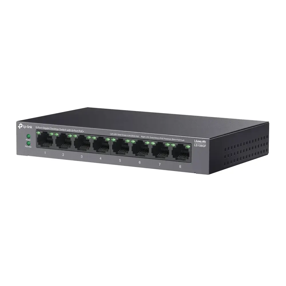 TP-Link LiteWave LS108GP 8-portu Gigabit PoE+ komutators Photo 3