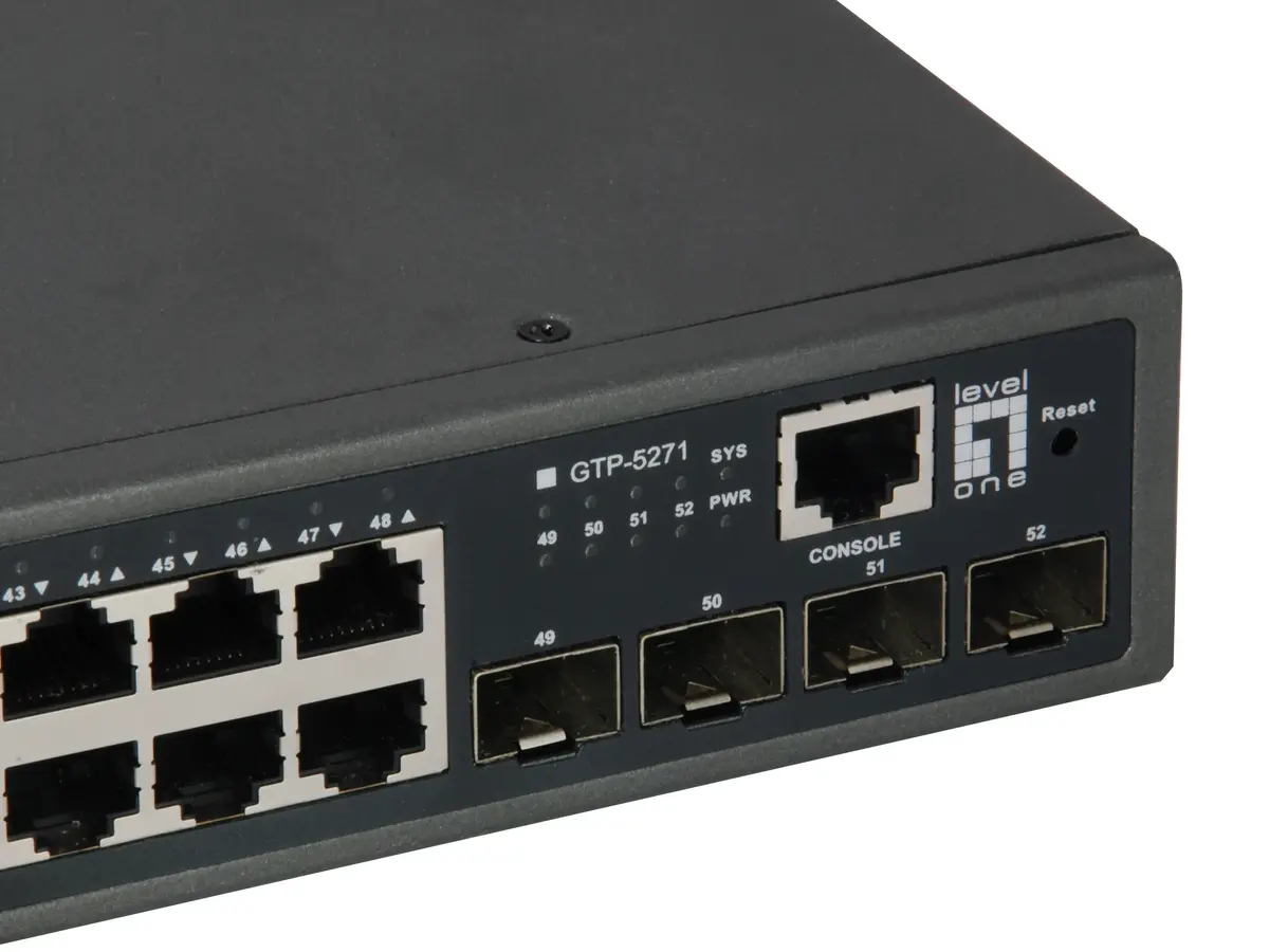LevelOne 52-Port L3 Lite Managed Gigabit PoE Switch | 410856 Photo 3