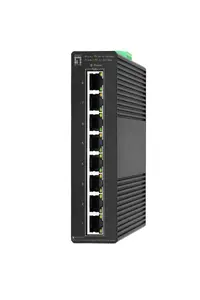 LevelOne Hilbert 8-Port Industrial Gigabit PoE Smart Lite Switch, L2 Managed, 802.3at/af