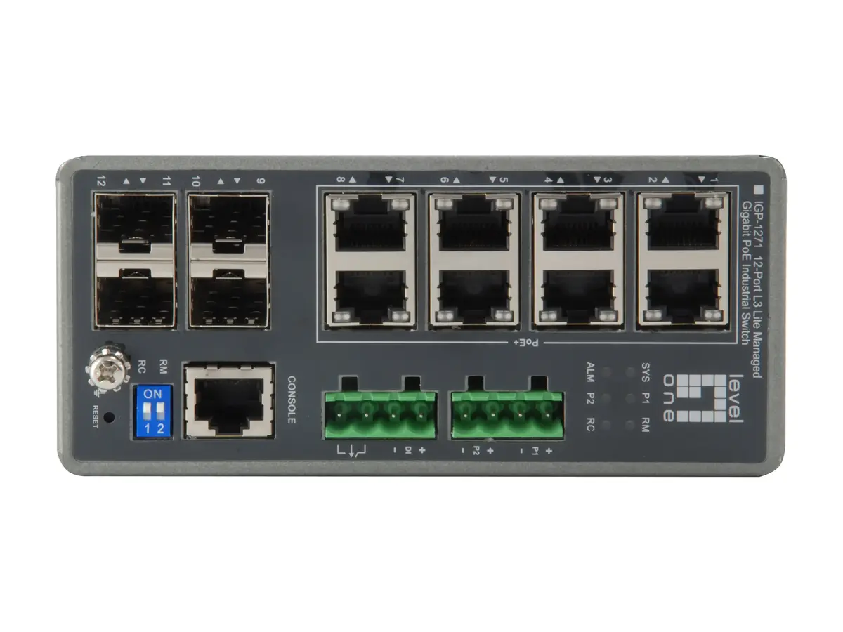 Промышленный коммутатор LevelOne TURING 12-Port L3 Lite PoE Photo 2