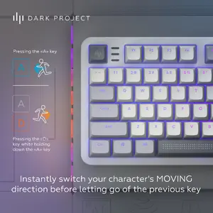 Mehāniskā tastatūra Dark Project ALU87A Daylight ar G3MS Zircon slēdžiem, US izkārtojums