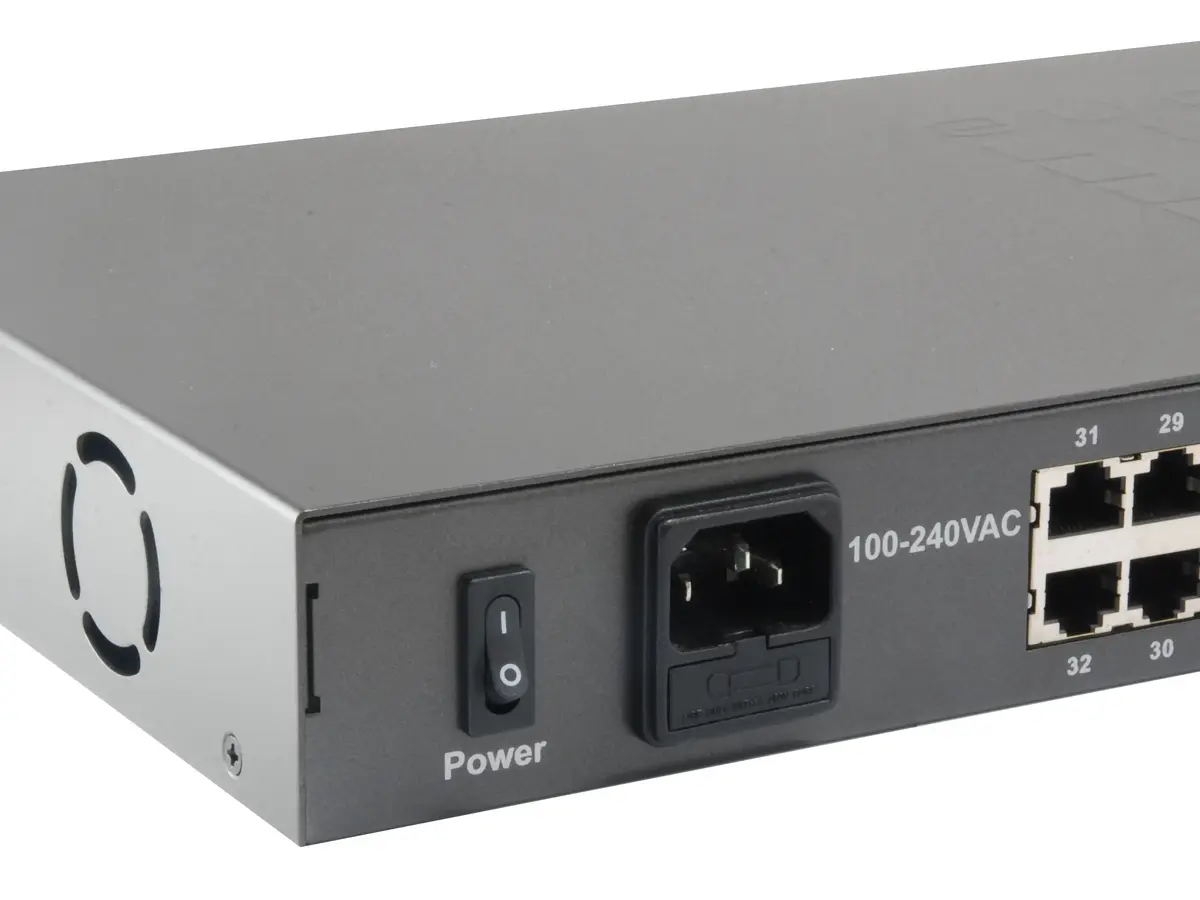 LevelOne 34-portu Fast Ethernet PoE komutators 250W Photo 3
