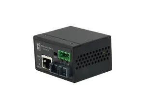 LevelOne Industrial Fast Ethernet Media Converter, RJ45 to SC Multi-Mode Fiber, 2km