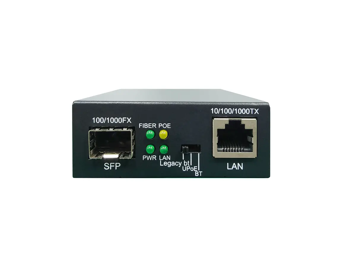 LevelOne gigabitu multivides pārveidotājs RJ45 uz SFP 60W PoE Photo 3