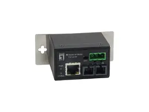 LevelOne Industrial Fast Ethernet Media Converter, RJ45 to ST Multi-Mode Fiber, 2km