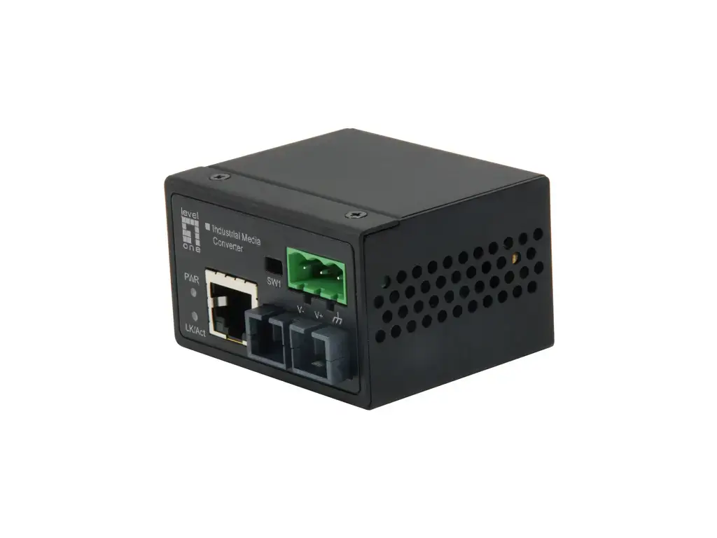 LevelOne Industrial RJ45 to ST Media Converter | 100 Mbps, 2km Photo 2