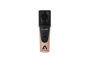 Apogee HypeMiC studijas mikrofons, vadu, USB un 3.5 mm interfeiss, melns un zelta